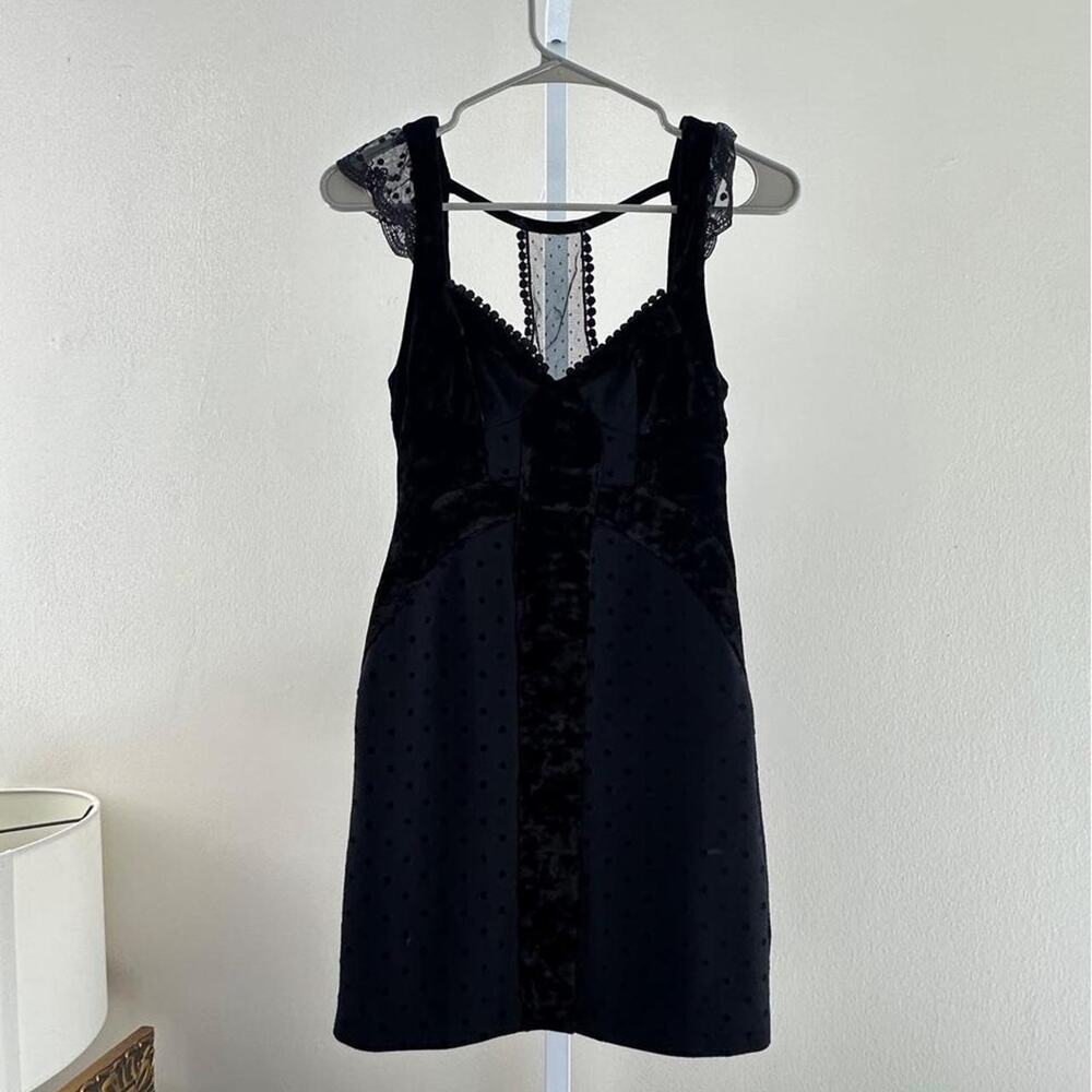 Free people black velvet mini